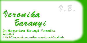 veronika baranyi business card